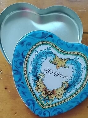 Brighton Blue Heart Tin Jewelry Box